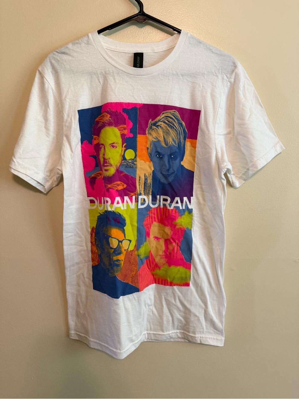 Gildan White Duran Duran Colorblock Band Tee